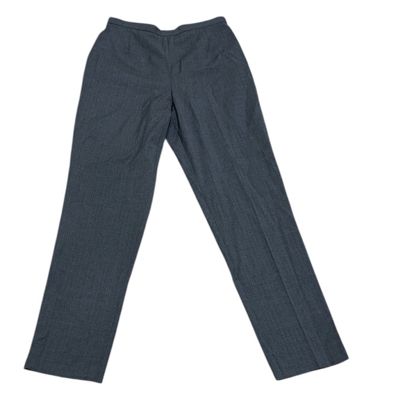 Emanuel Ungaro Pants - Vintage 90s Emanuel Ungaro liberte Gray Dress Pants w/ blue pin stripes sz 10/44